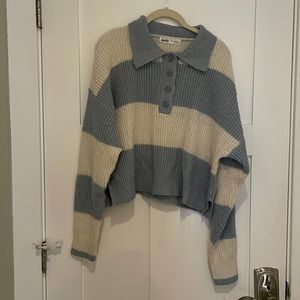 Elodie Striped Crop Sweater